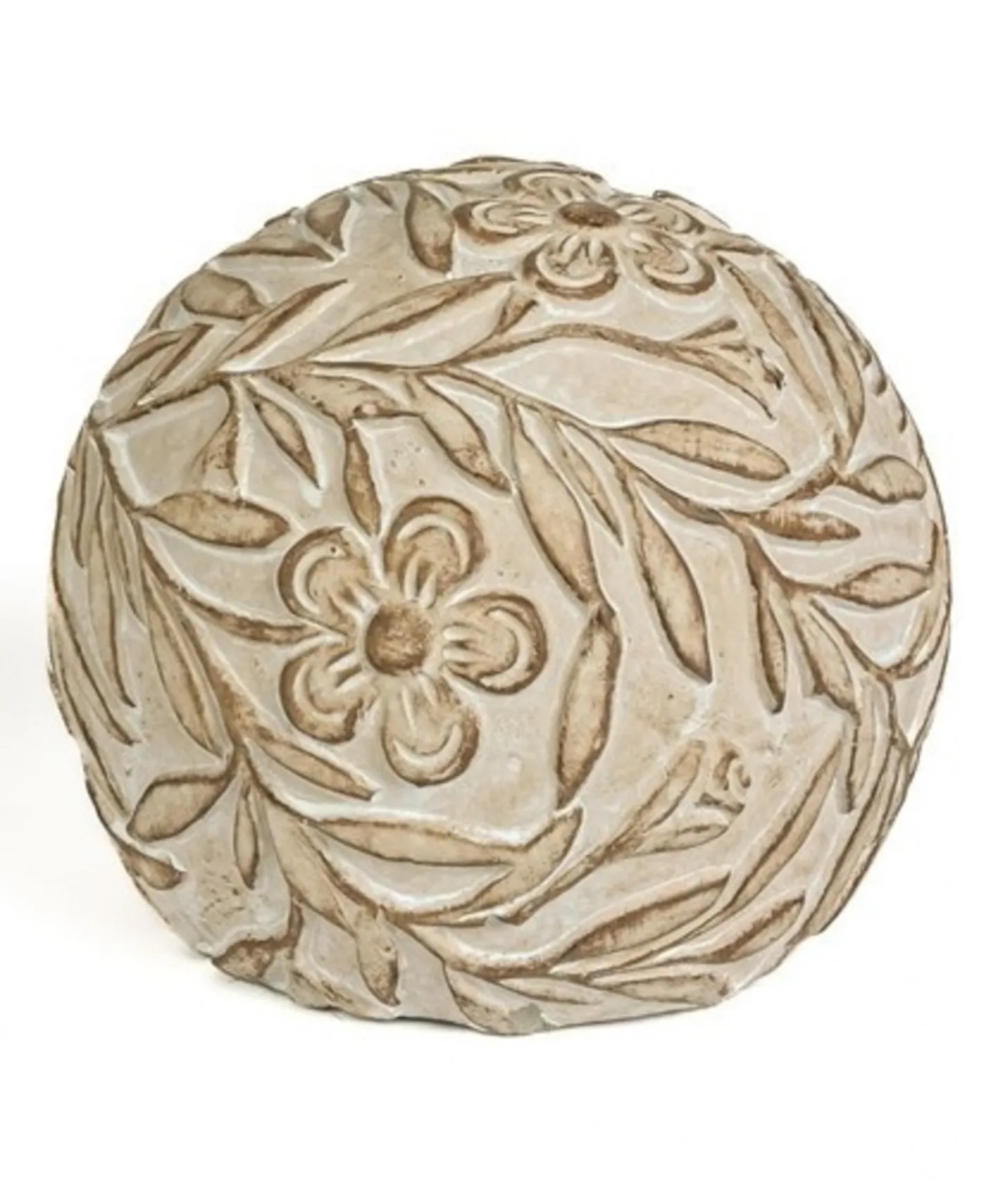 Decofinder Kugel Blätter und Blumen Sand Beige | Schubiger Möbel