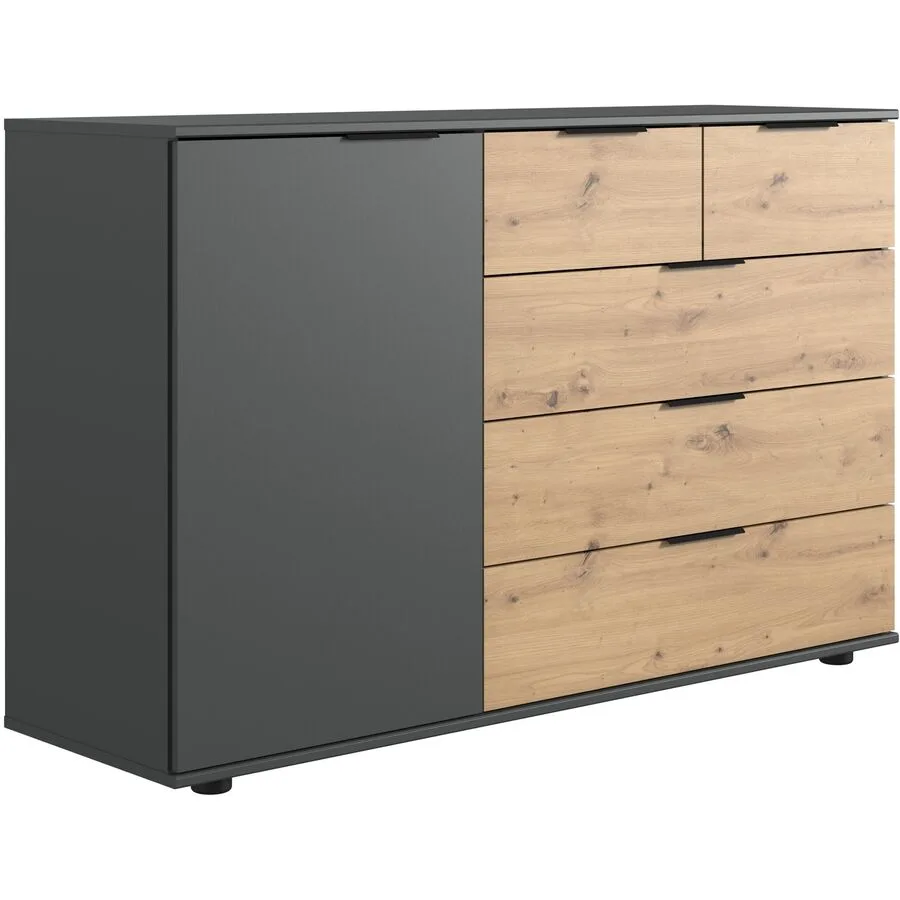 Kommode Shane Eiche/graphit Holzwerkstoff B 130 H 83 cm