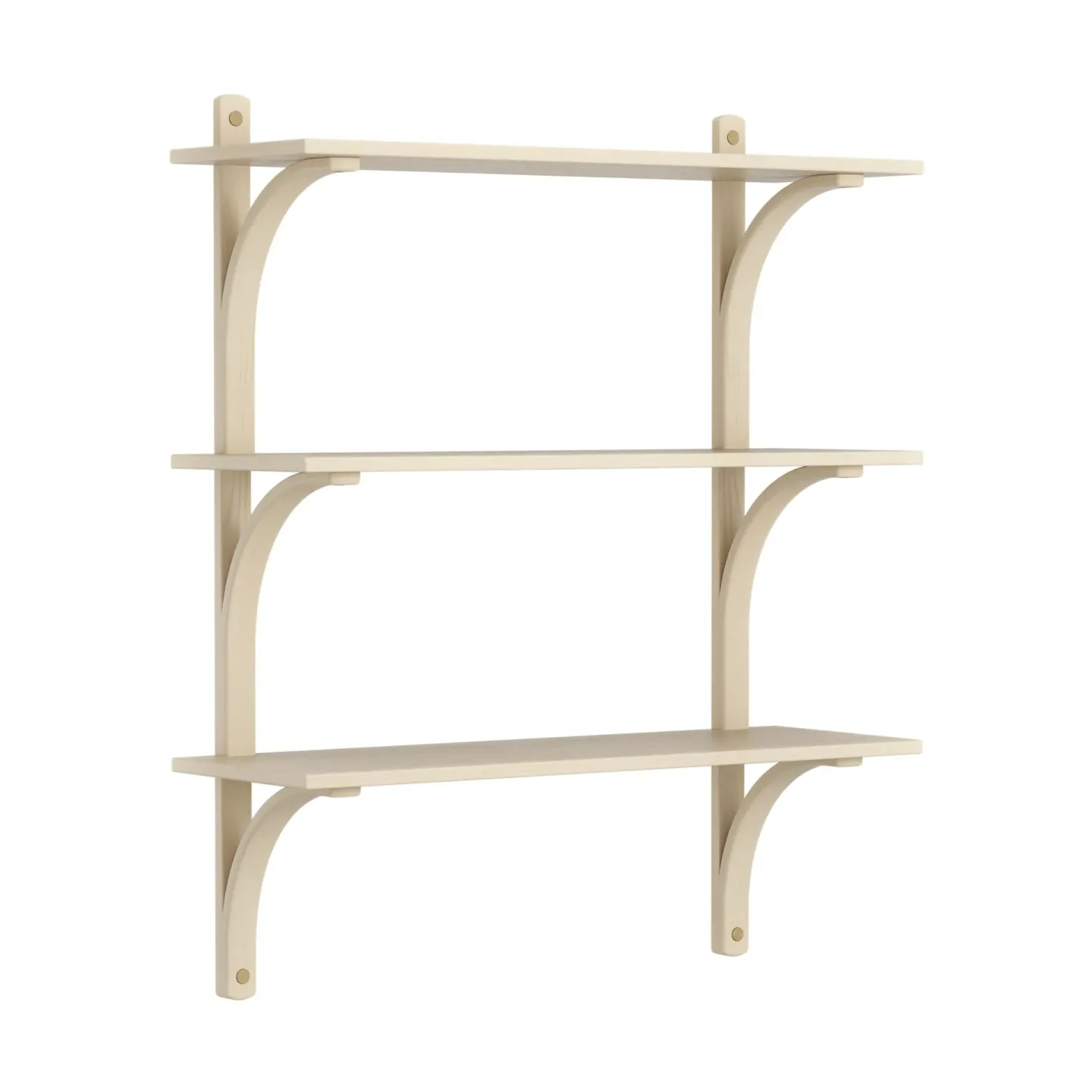 Swedese Levi Regal 3 Fachboden Naturlackierte Esche-Messing, 90 cm