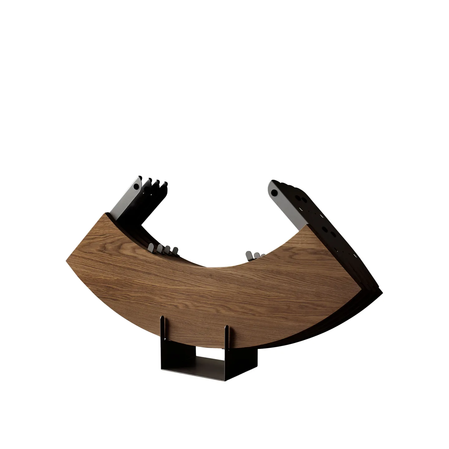 Eberhart Furniture - Hector 105 Extra Leaves / Oak Dark / Metal Dark - Matbord - Brun,Träfärgad - Metall/Trä
