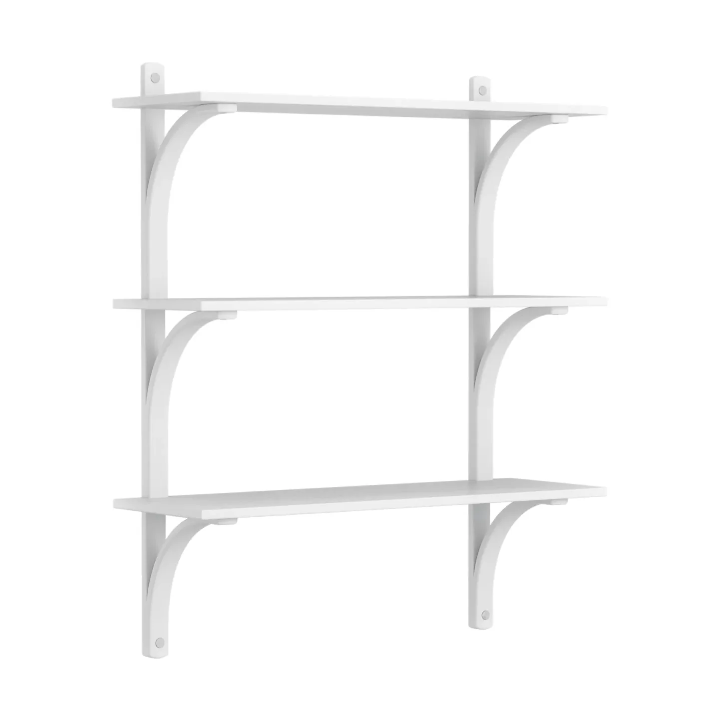Swedese Levi Regal 3 Fachboden Weiß lasierte Esche-aluminium, 90 cm
