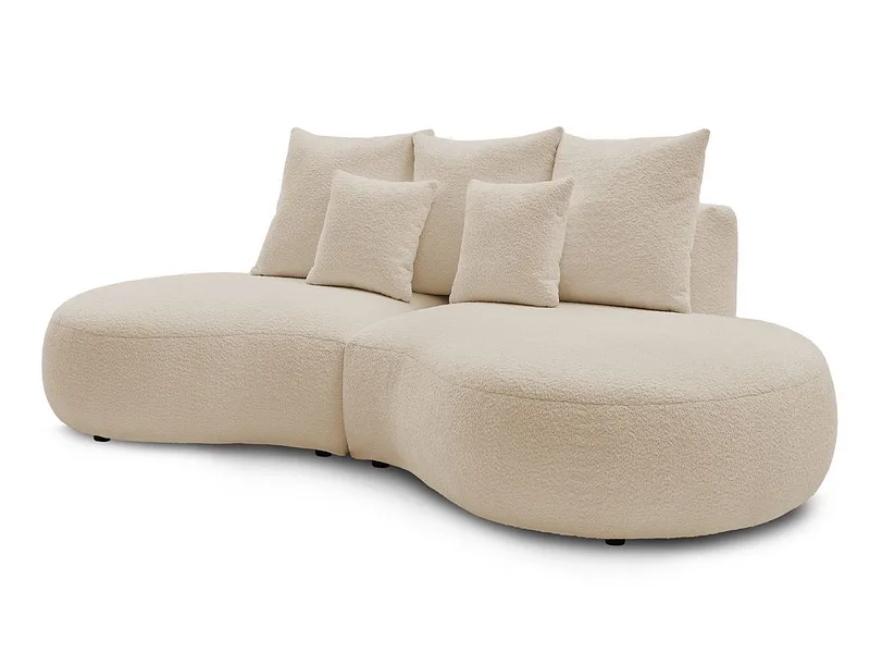 3er Sofa BOBOCHIC SAINT-GERMAIN Boucle-Stoff beige