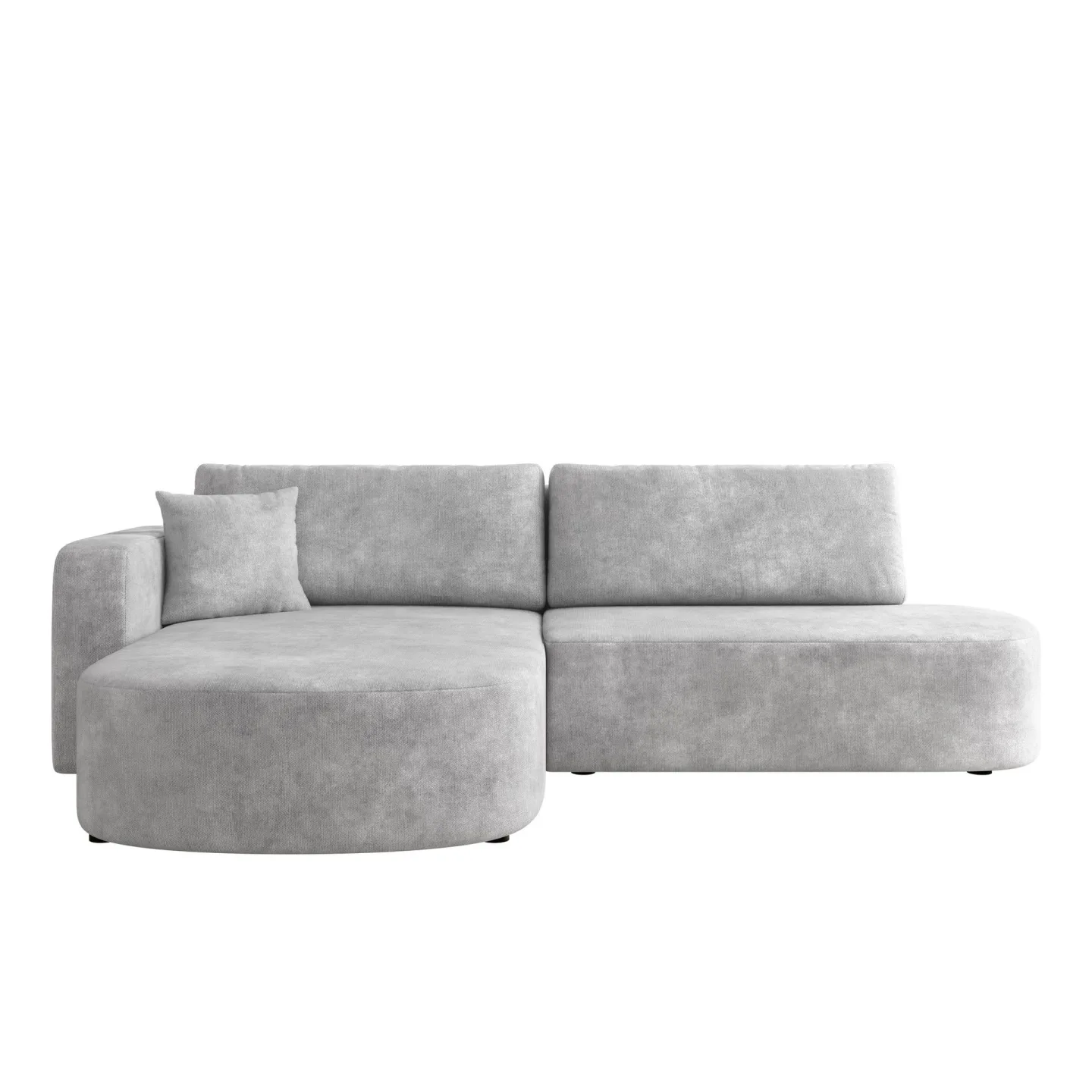 Pryda 4-sits Bäddsoffa divan vänster med förvaring - grå