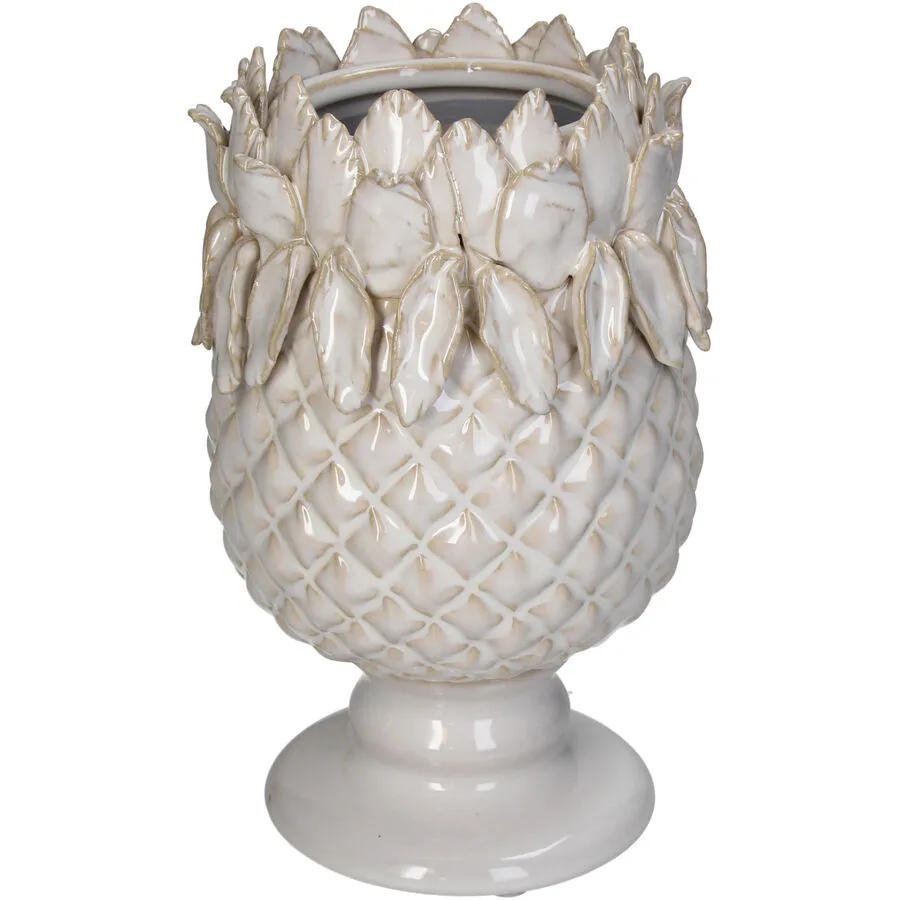 Vase Myko Weiss Steingut 22 cm