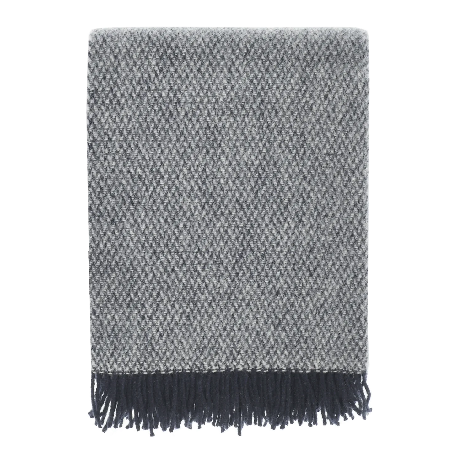 Scandi Living Sandstone Wolldecke 130 x 180cm Indigo blau