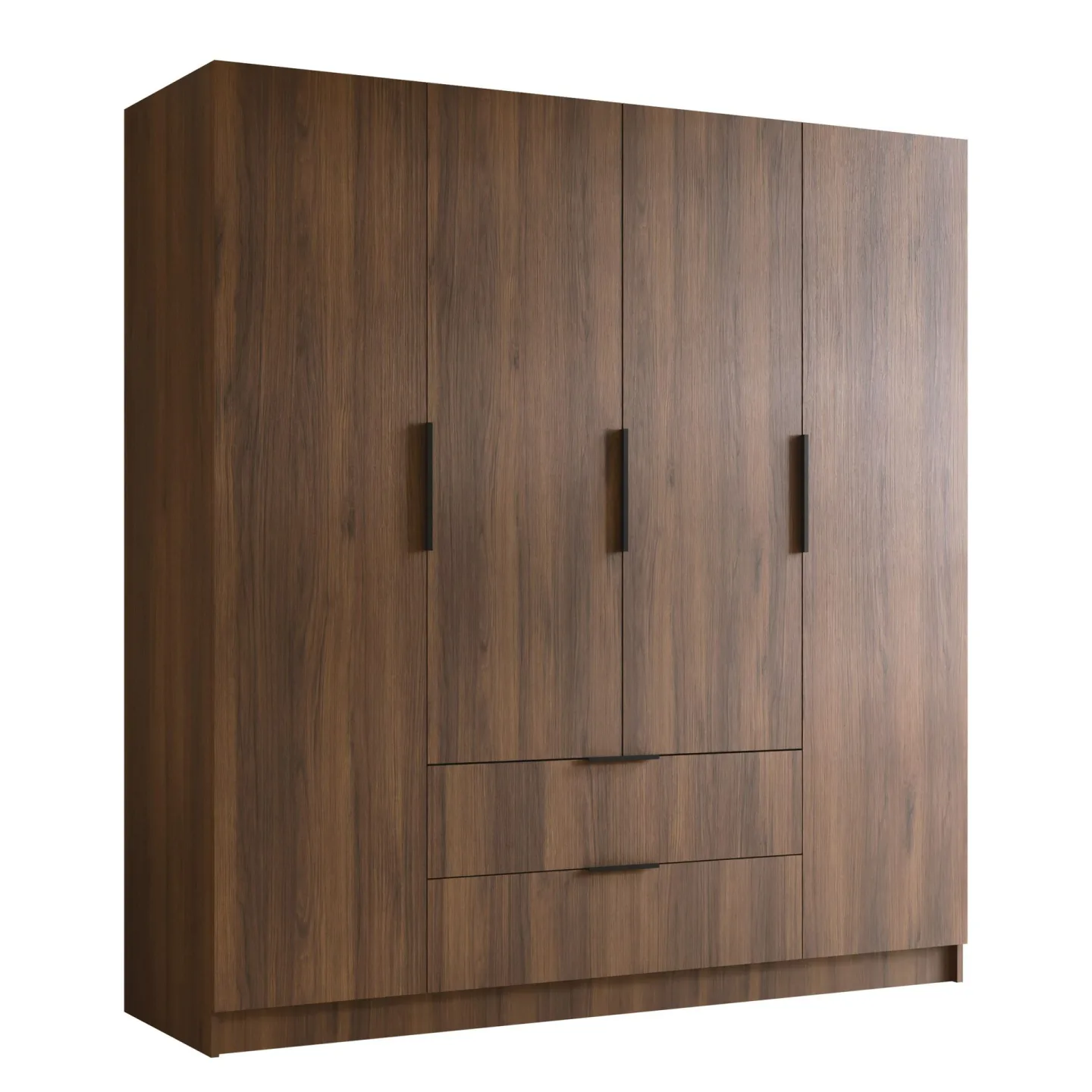 Herrljunga Garderob 200x215 cm med lådor - Brun/Svart