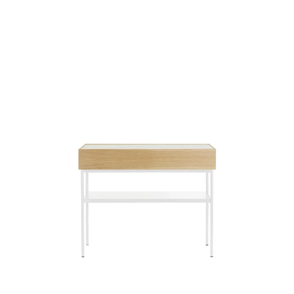 Asplund Luc 100 Konsolentisch Weiß gebeizte Eiche-Carrara Marmorplatte, P2