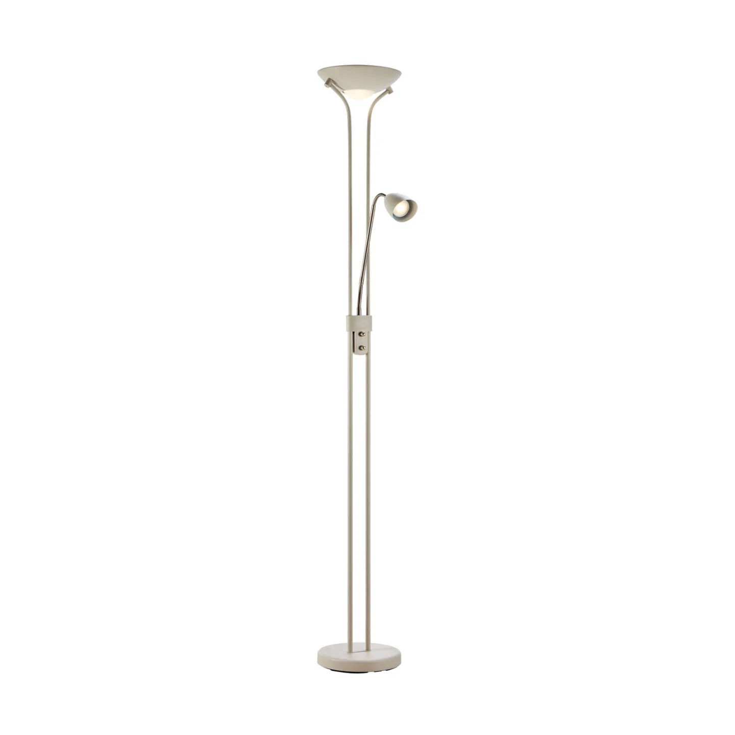 Modu LED-uplight, beige, jern, læselampe, højde 180 cm, dæmpbar - Markslöjd - Stue - Metal - Med flere lyskilder