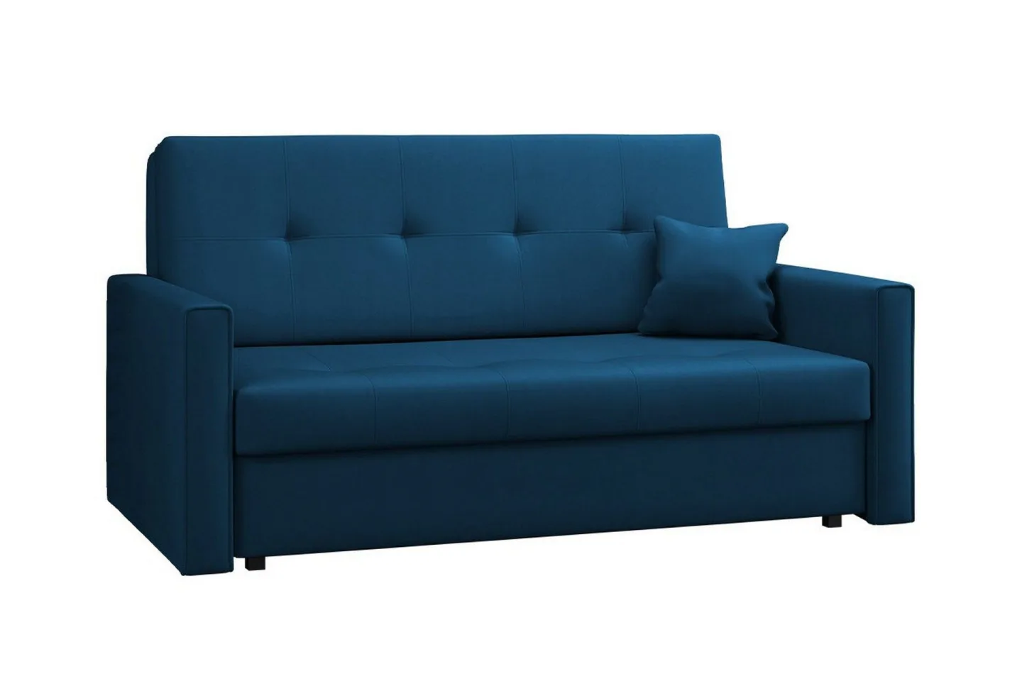 Denegal 2-sits liten bäddsoffa i Plysch - Blå