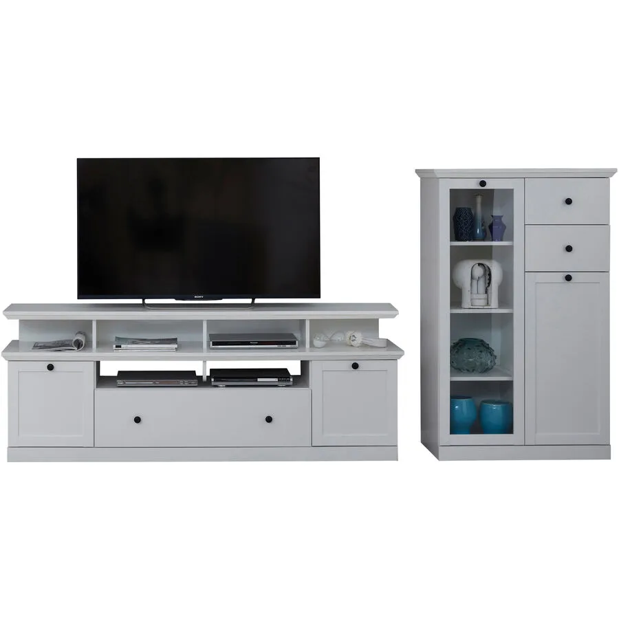 Wohnwand Wombat weiss Holzwerkstoff B 273 H 129 cm