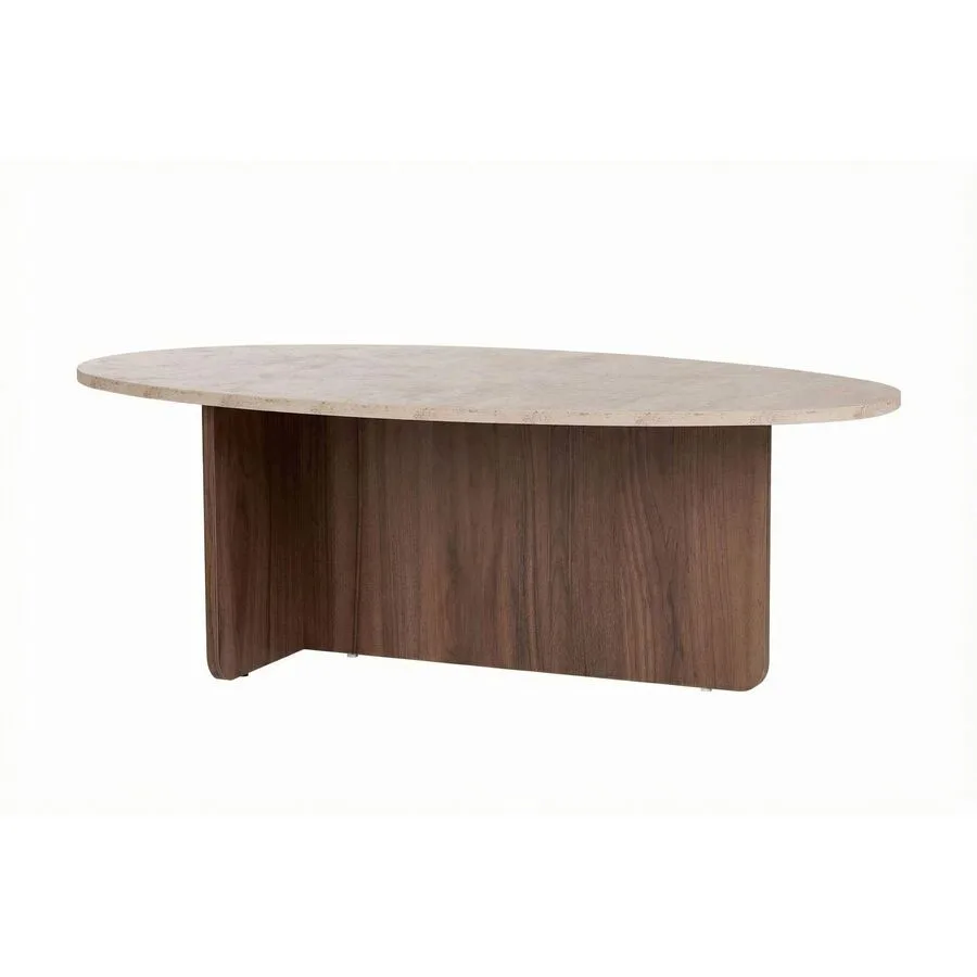 Salontisch Georis Travertin, Venezia-Nussbaum 100% Melaminbeschichtete Kiefer B 120 T 65 cm