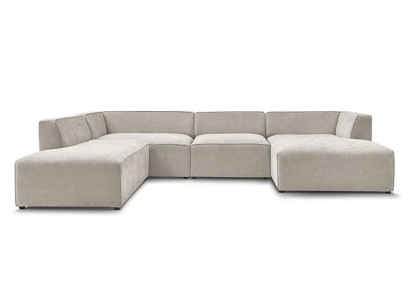 Wohnlandschaft BOBOCHIC MEGEVE Stoff mit Textur beige