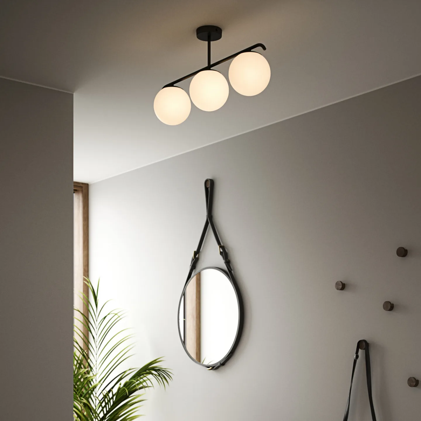 Grant 3 Deckenleuchte Black - Nordlux - Wohnzimmer - Glas - Mehrflammig