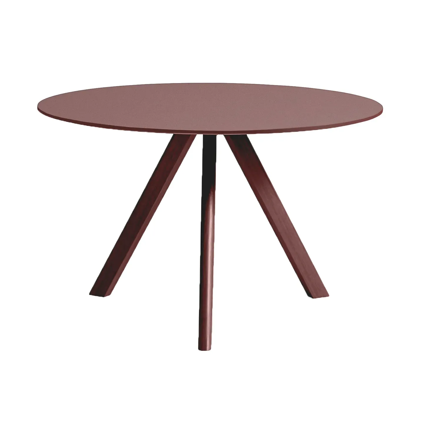 HAY CPH20 2.0 Esstisch Ø120 cm Burgundy linoleum-Bordeaux
