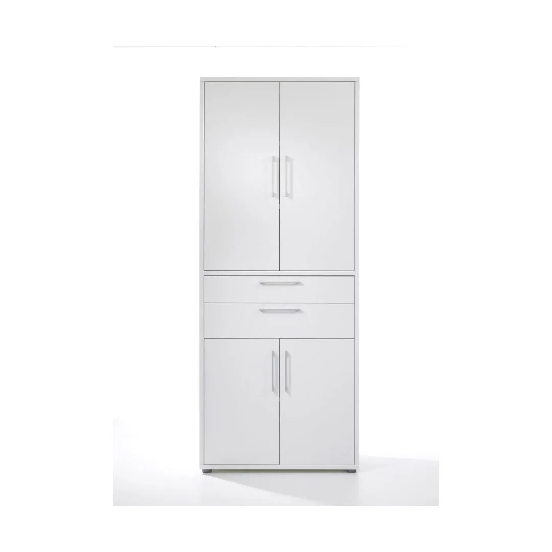 Prisme Büro Aufbewahrung 4 Türen, 2 Schubladen weiss.