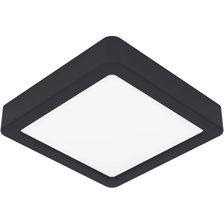 Eglo Deckenlampe Fueva 5 Schwarz Stahl 16 cm 2.8 cm - LED - Lichtfarbe: Warmweiss - LED Energiesparlampen