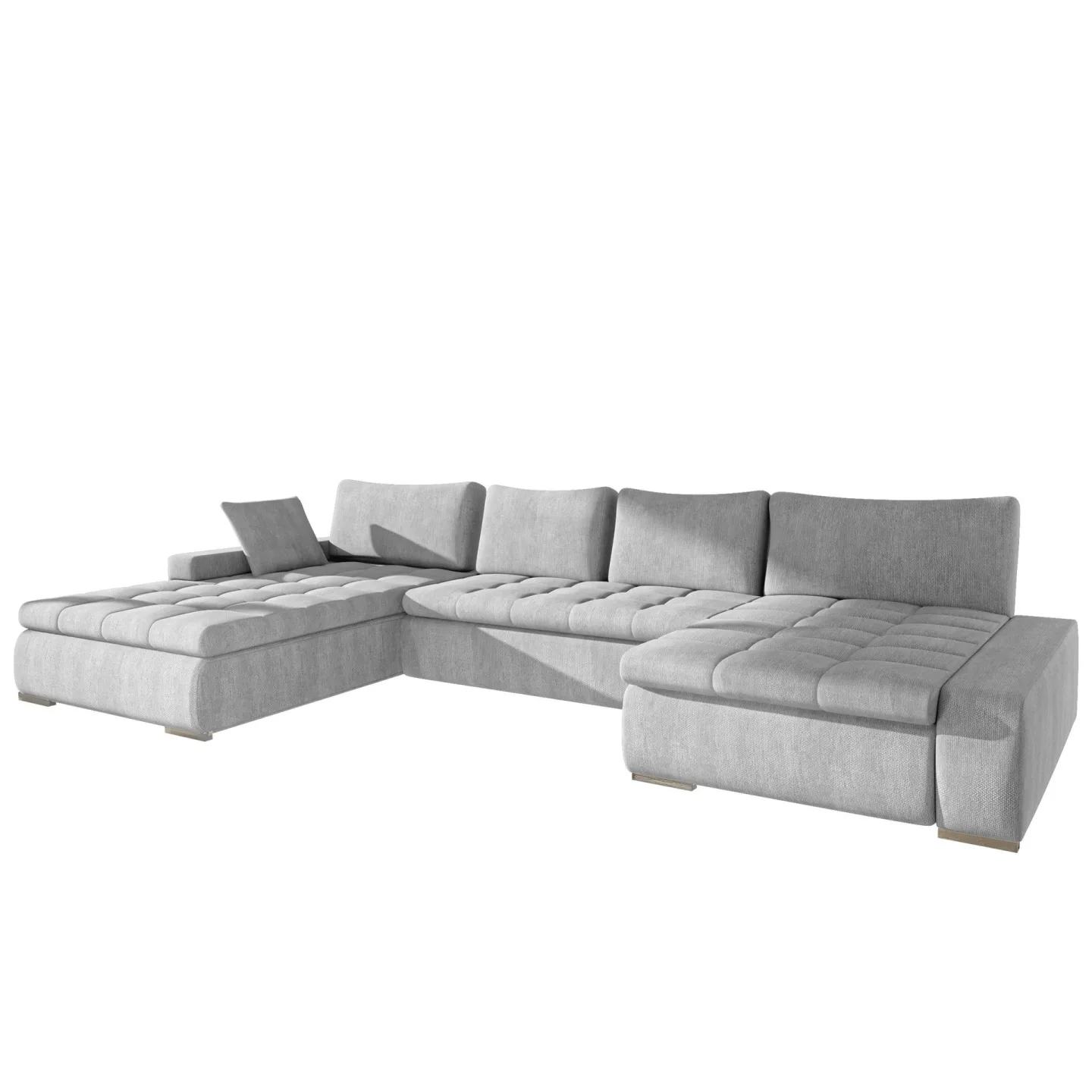 Cillo 5-sits U-formad bäddsoffa med dubbeldivan - grå