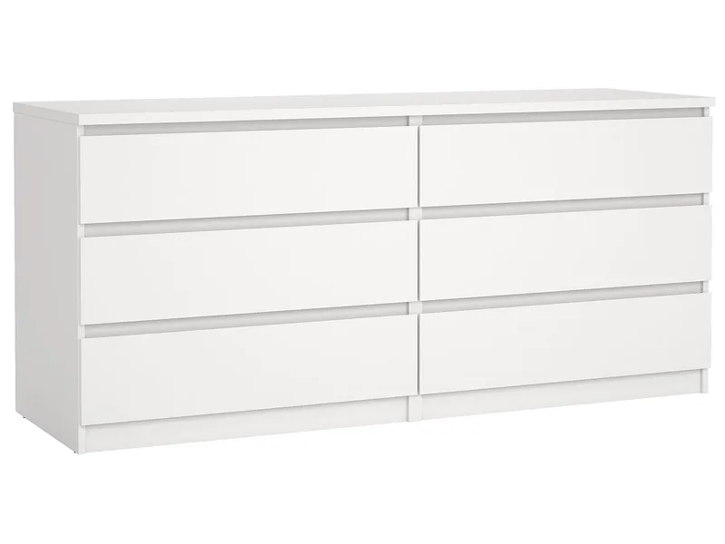 Kommode NAIA 6 Schubladen 50x153.8x70.1cm weiss matt