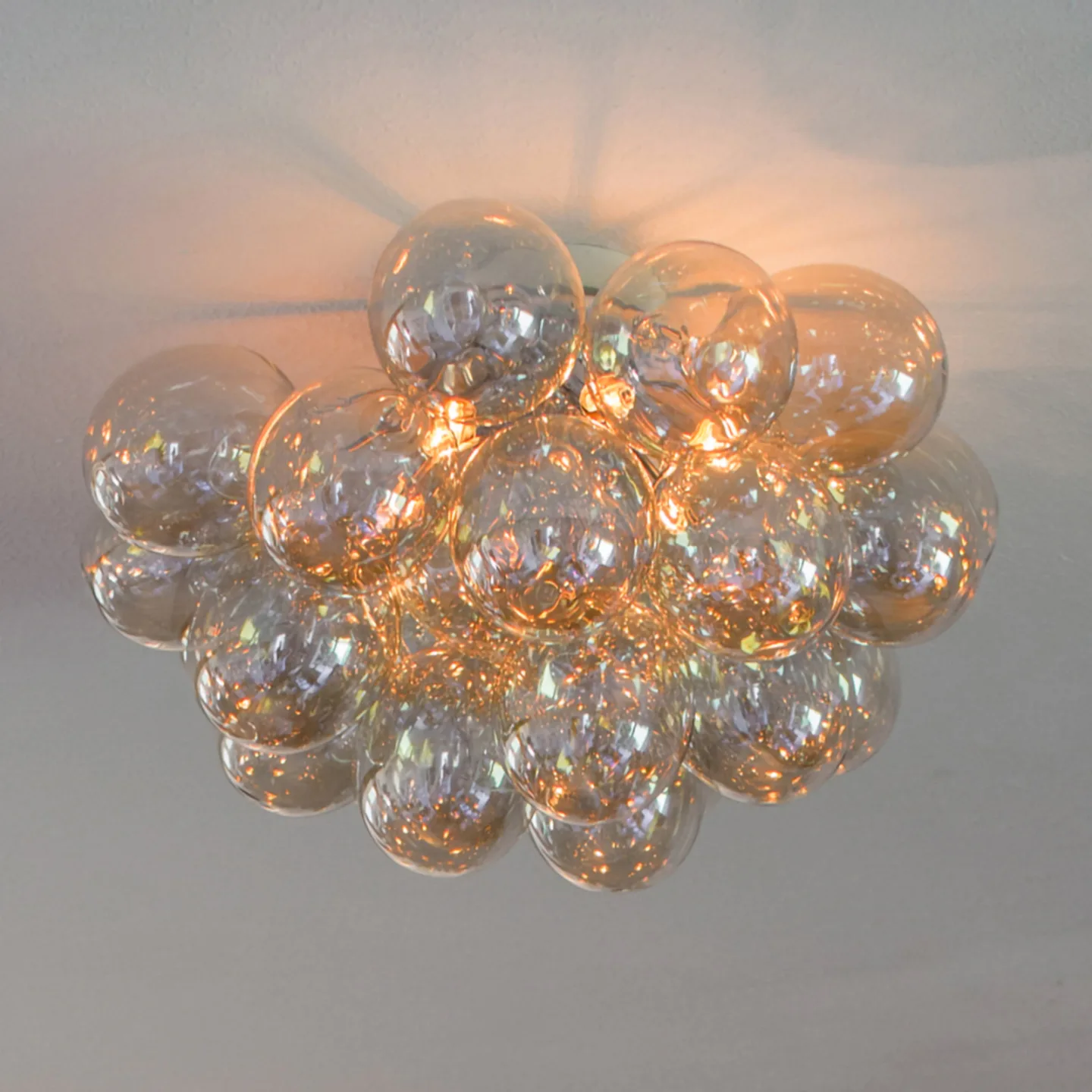 Gross Deckenleuchte, amber, Ø 30 cm - By Rydéns - Wohnzimmer - Design - Glas - Rund