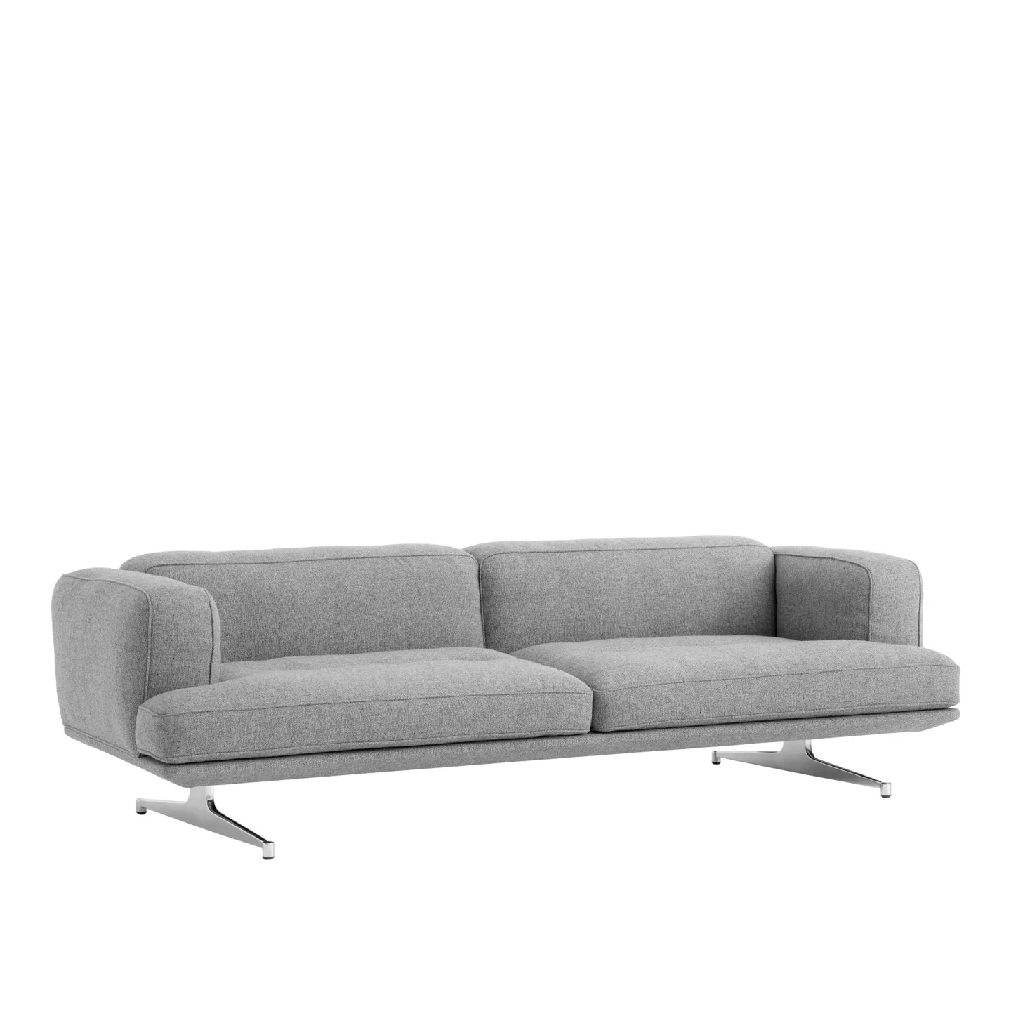 &Tradition - Inland AV23 3-sits soffa polerad aluminium ben hallingdal 130 - Soffor - Anderssen & Voll - Grå
