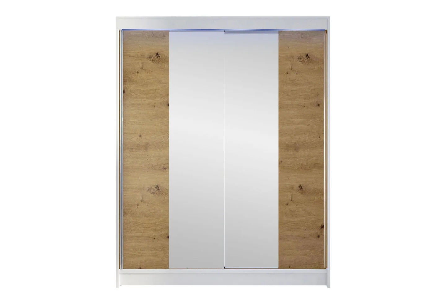 Pickering Garderob m. Spegel 150x200 cm - Svart