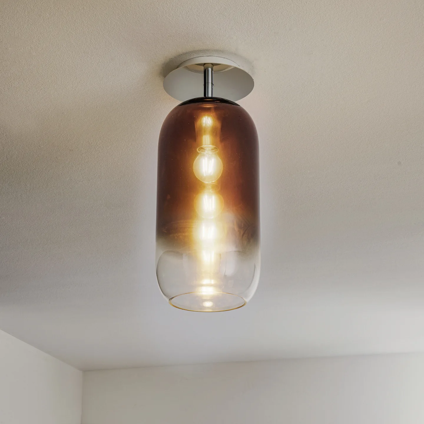 Gople Deckenleuchte Bronze - Artemide - Wohnzimmer - Design - Glas - Mit Abstand