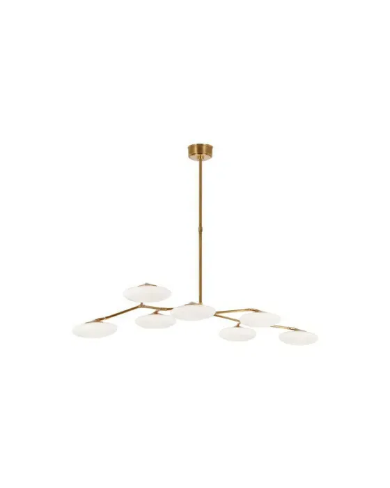 Brindille XL Articulating Linear Chandelier Soft Brass