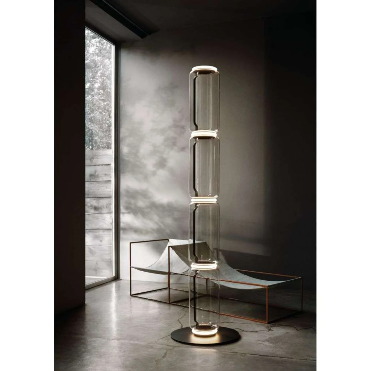 Noctambule F4 Stehleuchte High Cylinder - Flos - Wohnzimmer - Design - Glas - Mehrflammig