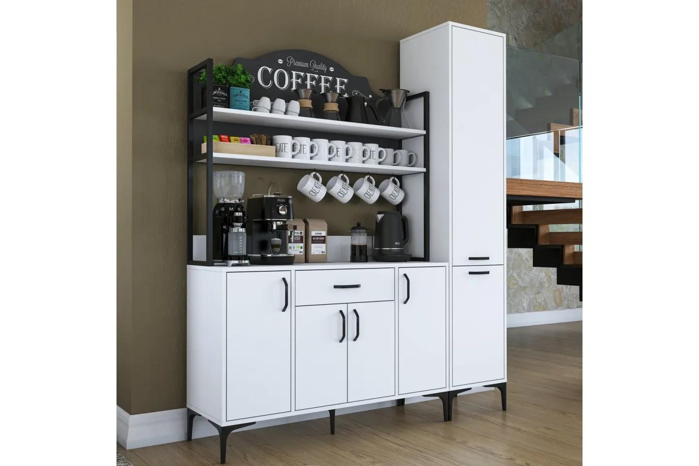 Manorma Highboard - Vit