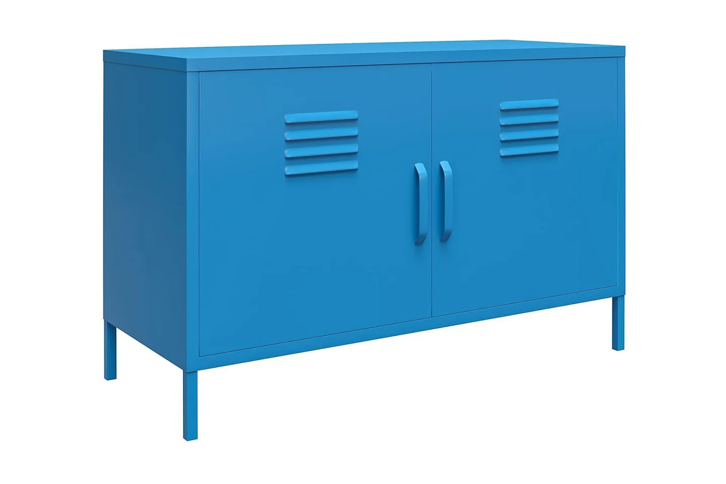 Cache Skänk 100x40 cm 2 Dörrar Blå - Novogratz