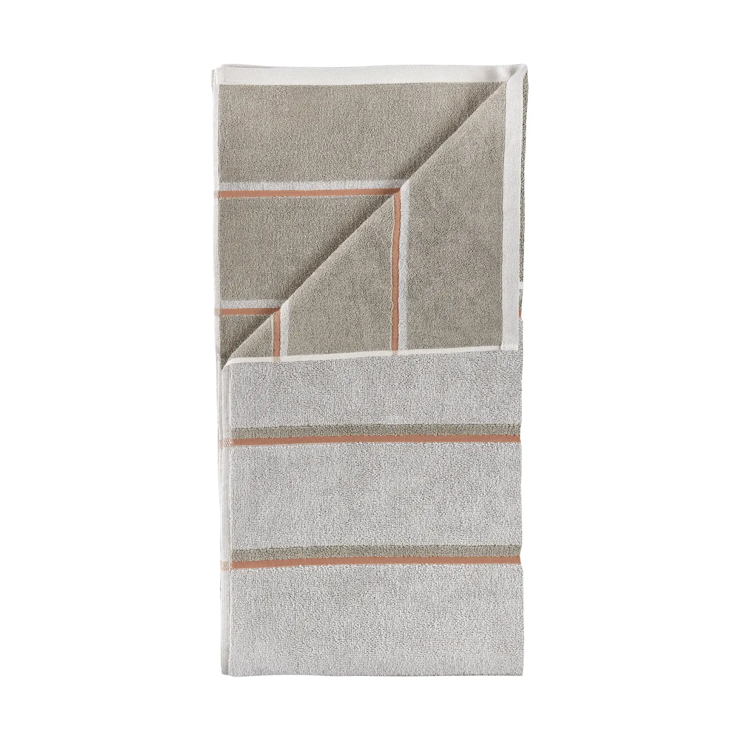 Zone Denmark Sauna Handtuch Soft grey-eucalyptus-terracotta, 70x140 cm