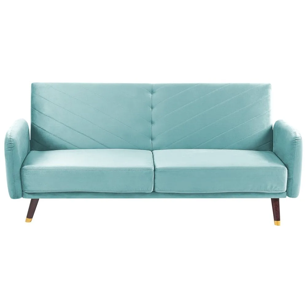 3-sits soffa Senja - Blått, mörkt trä