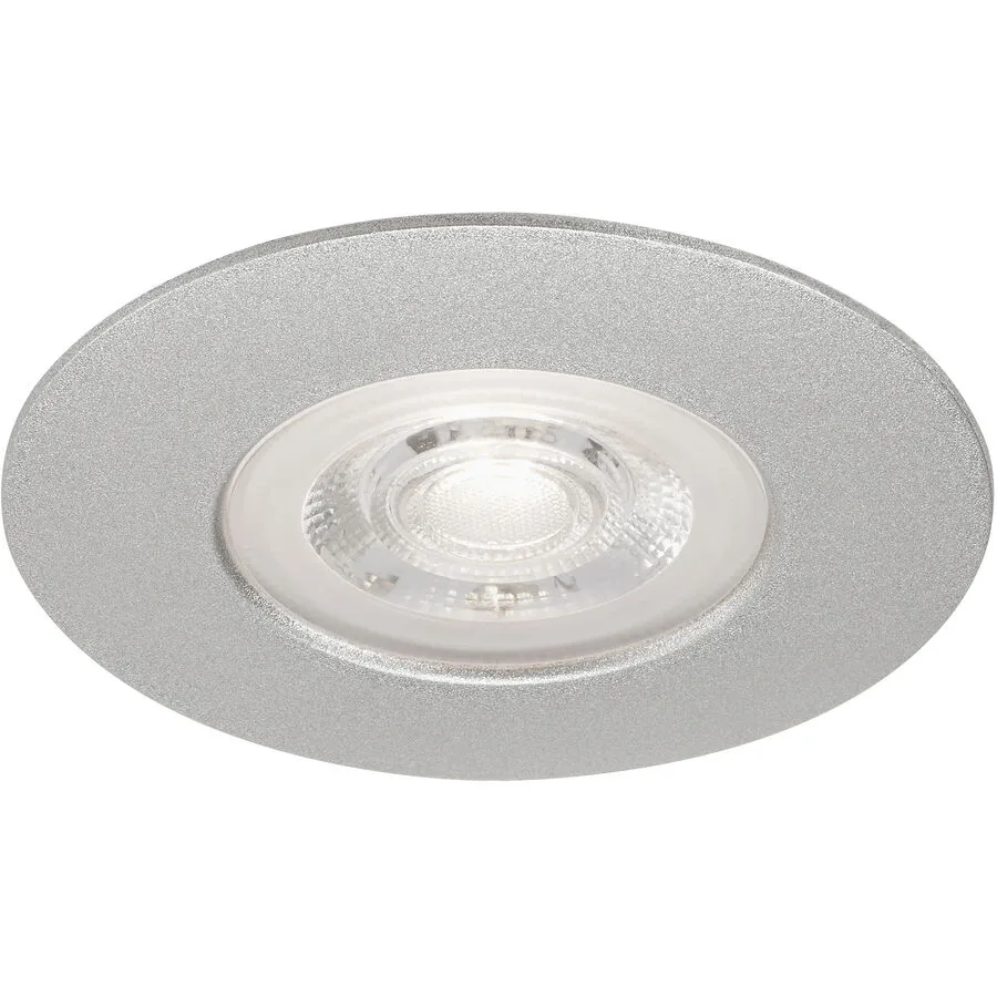 Einbaustrahler Marano Grau Kunststoff - Farbe: chrom matt - LED - Lichtfarbe: Warmweiss - LED Energiesparlampen
