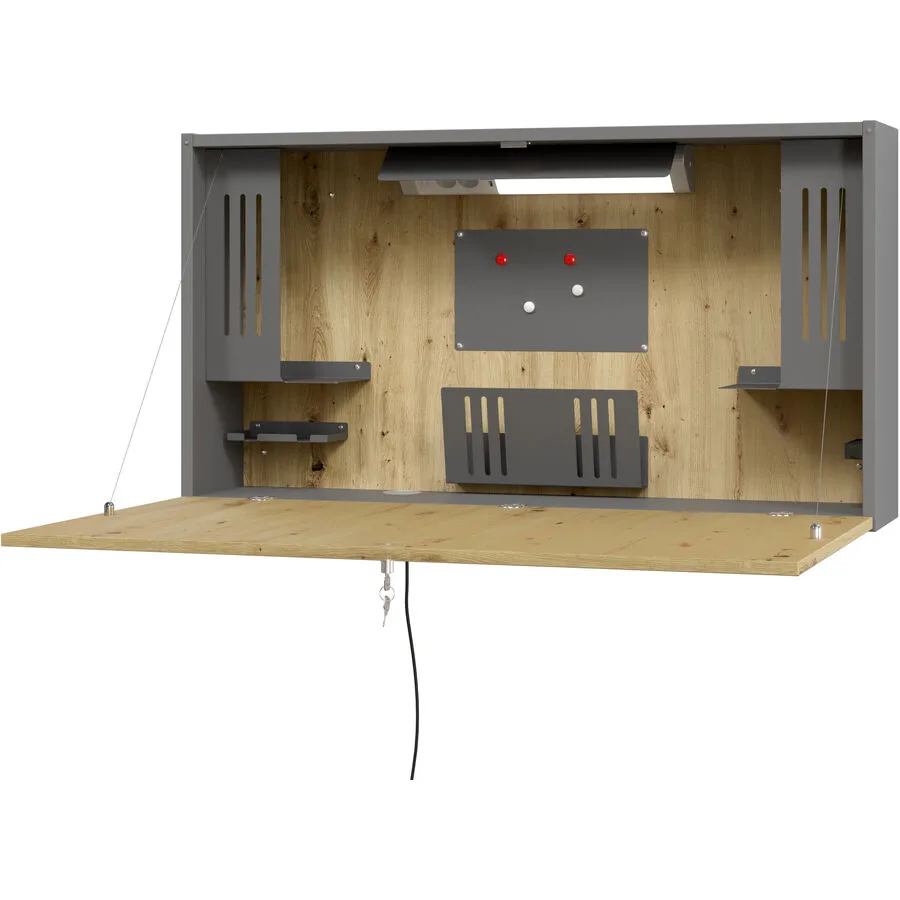 Schreibtisch Office Asteiche Holzwerkstoff B 120 T 26 cm
