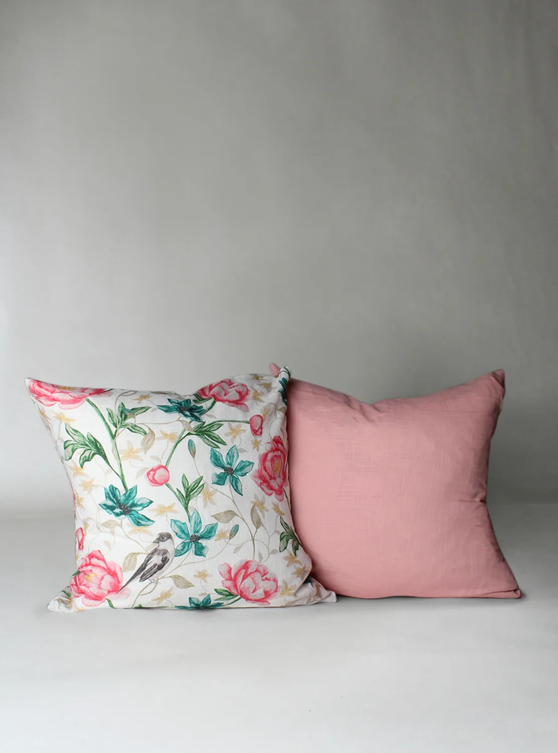 Putetrekk x 2 - Gullan (rosa) (Størrelse: 45 x 45 cm)