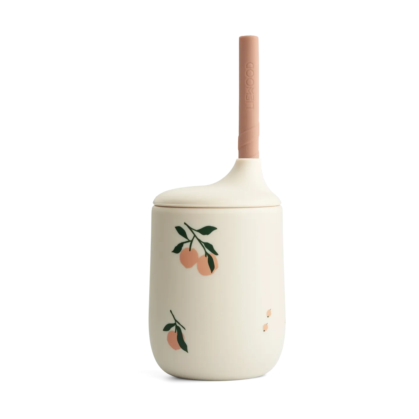 Liewood Ellis printed Sippy Cup Trinklernbecher mit Strohhalm 23 cl Peach-Sea shell mix