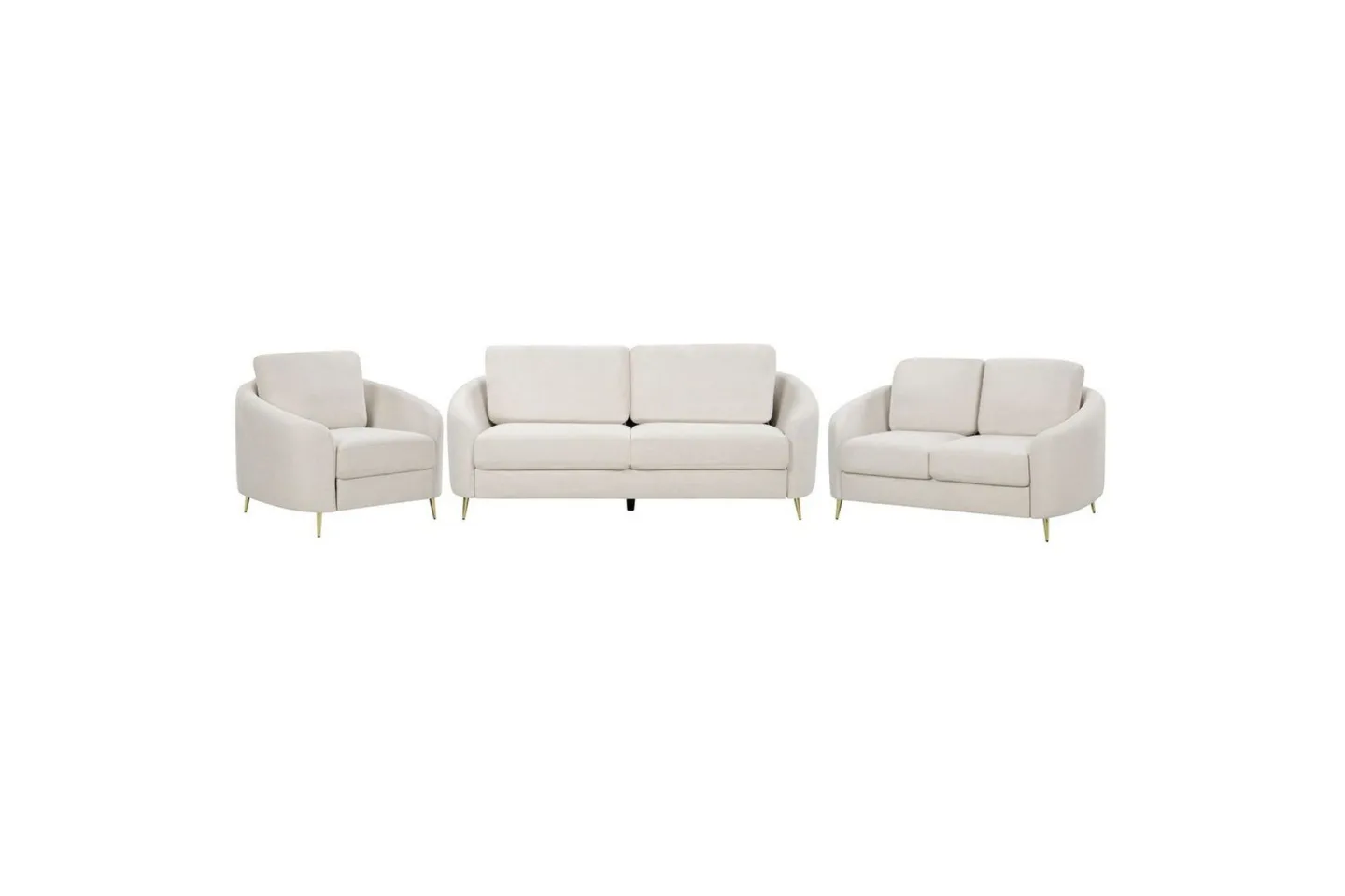 Soffgrupp Trosa Beige/guld - Beige/guld