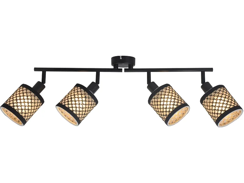 4 Spots DIEGO 9cm 25W schwarz