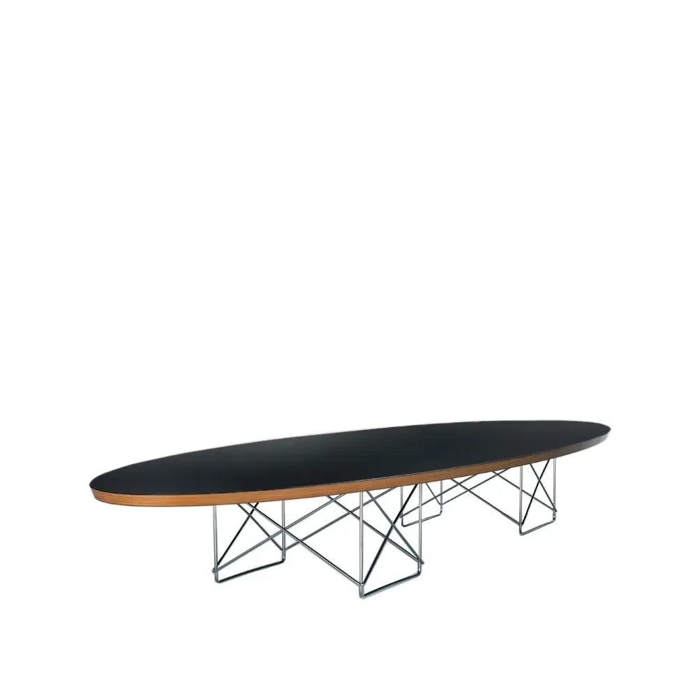 Vitra Elliptical soffbord Svart-Kromstativ