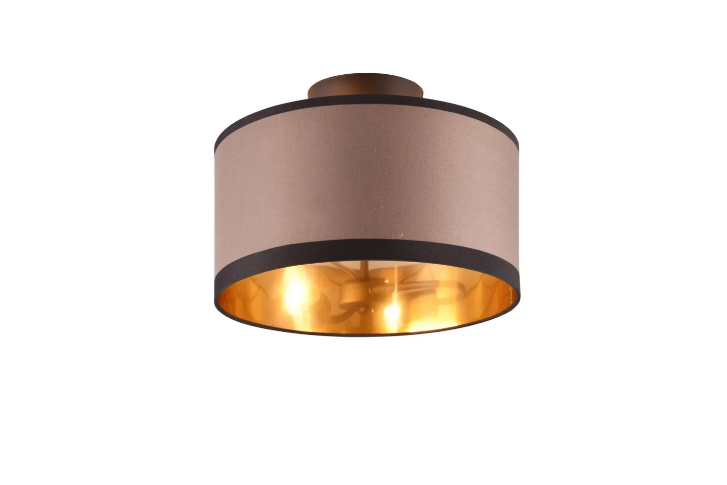 Davos Plafond 30 cm 2xE14 mattsvart/ greige - Matt svart/Greige