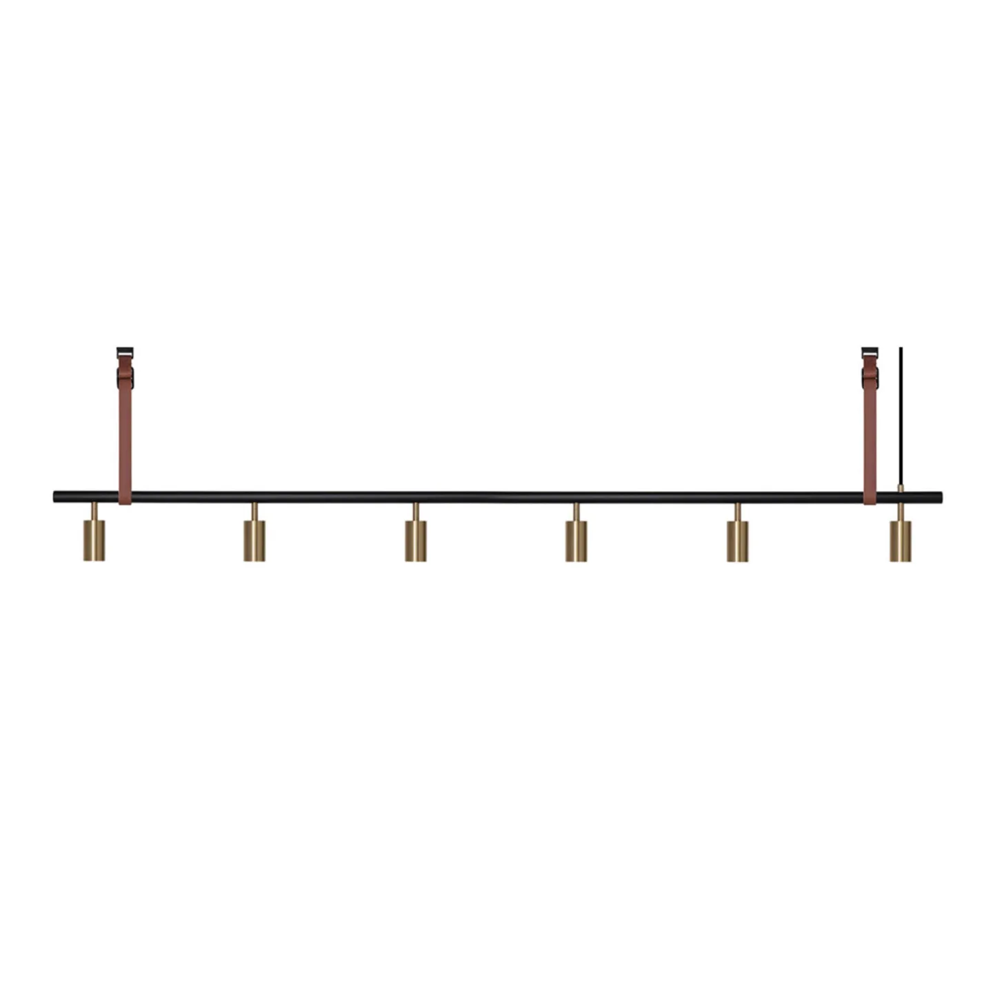 Rubn - Long John 6 Black/Brass / Brown leather - Takkronor - Niclas Hoflin - Guld,Svart