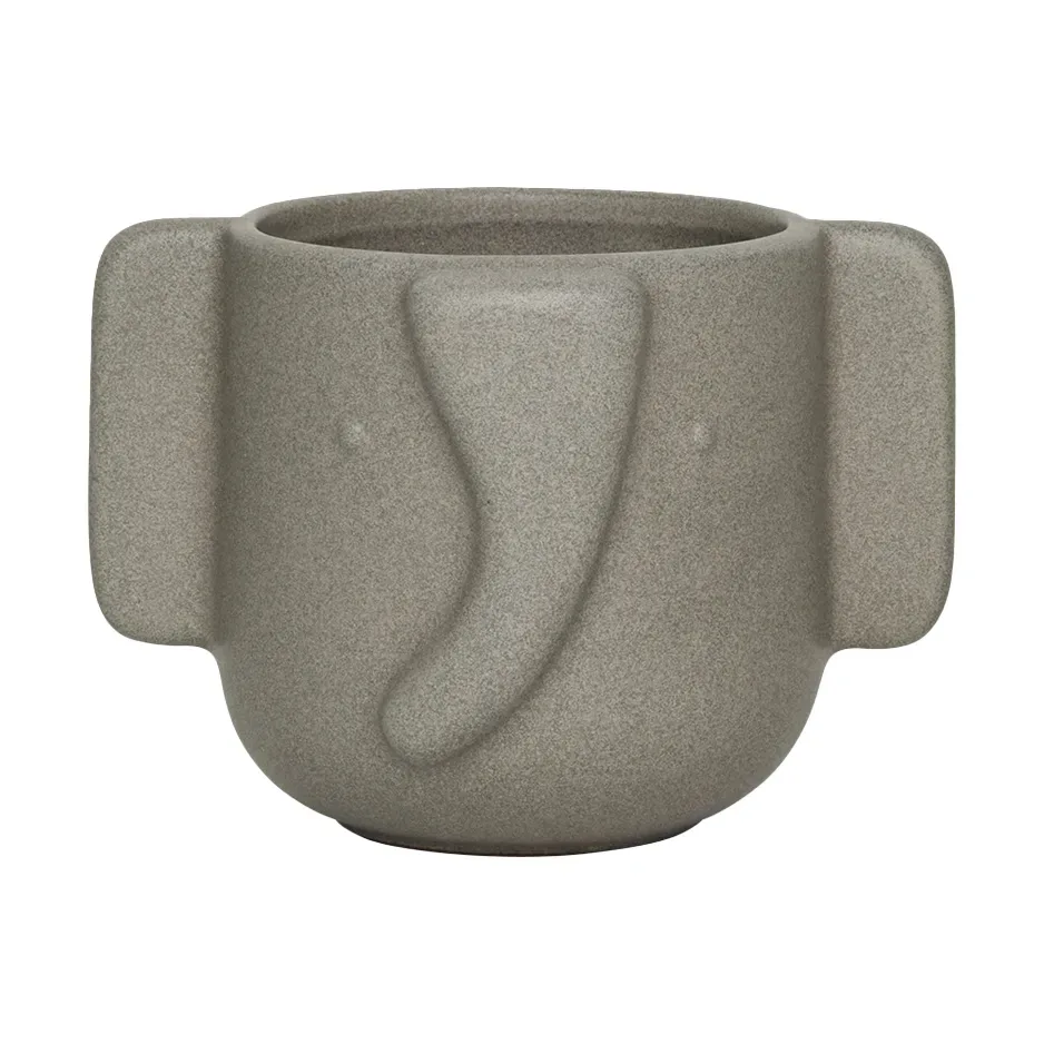 OYOY Elephant Blumentopf Ø9,6 cm Stone
