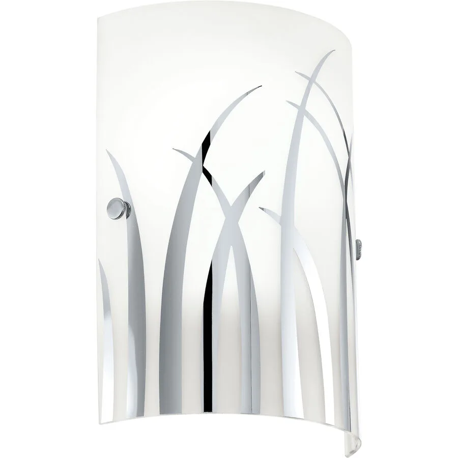 Eglo Wandlampe Rivato Weiss/Grau Stahl 25 cm - Farbe: weiss/chrom