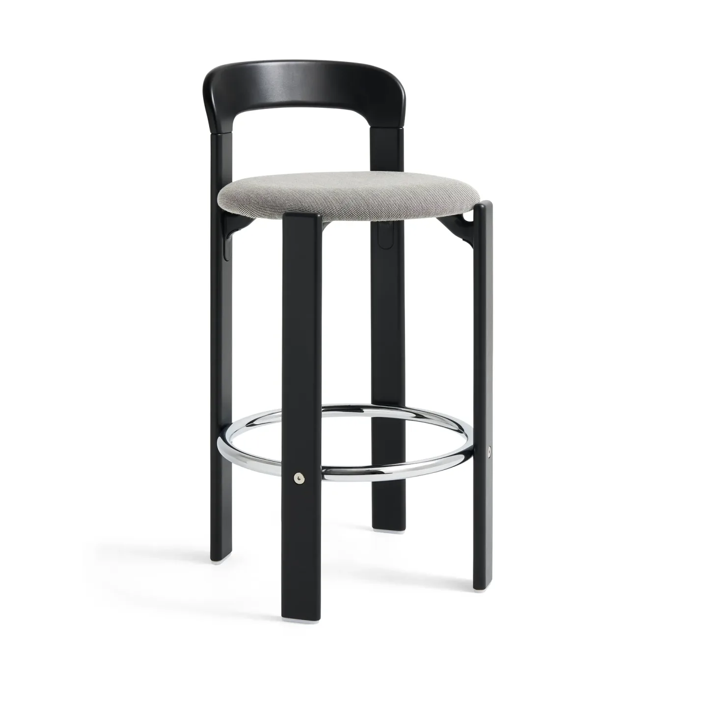 HAY Rey Low klädd barstol Steelcut trio 124 deep black