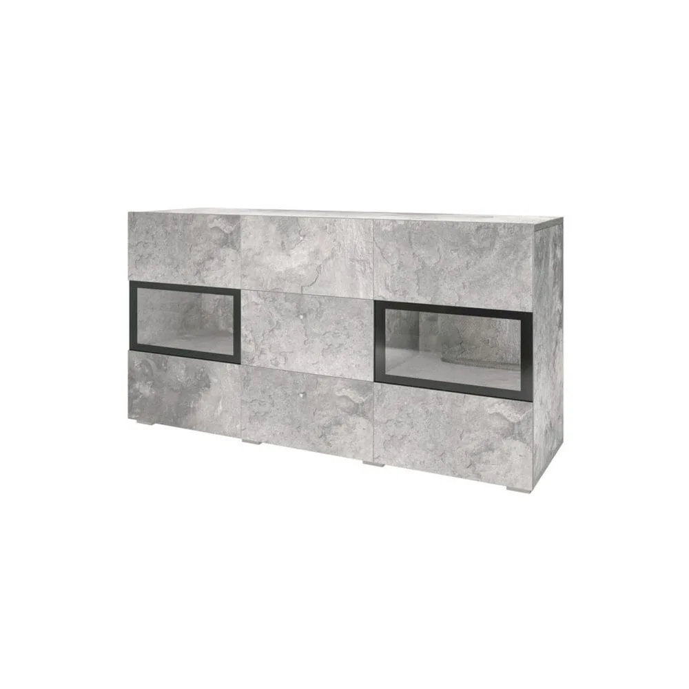 Sideboard Baros 2 Dörrar med 3 Lådor - Betongljus