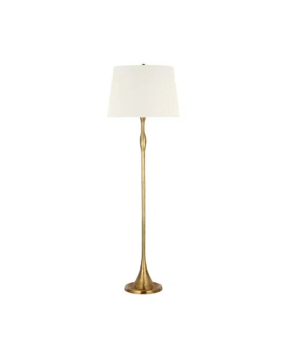 Romero Floor Lamp Antique Brass/Linen