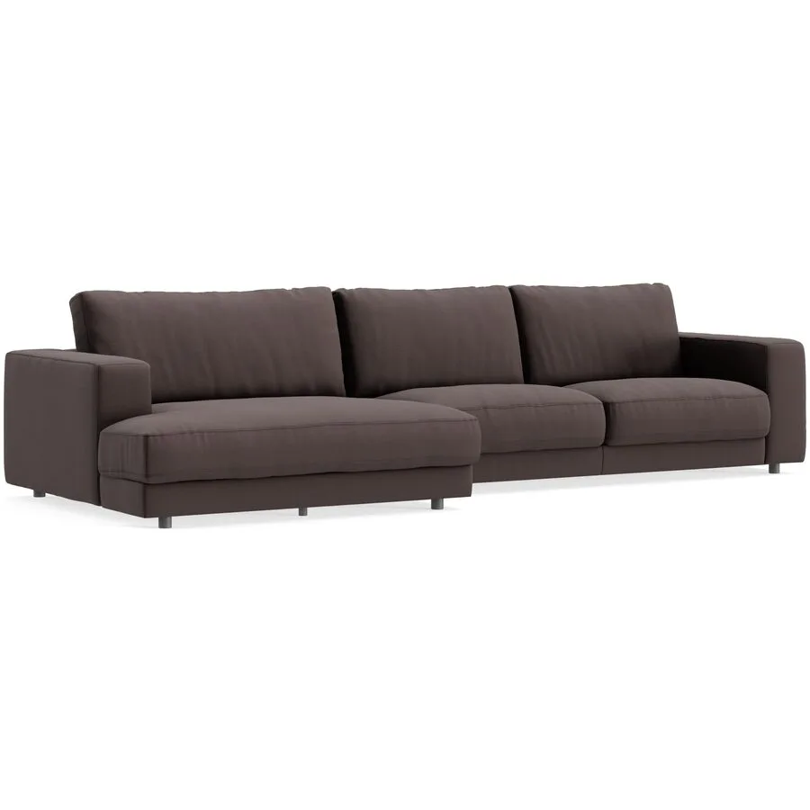 Ecksofa Ava Links Bezug: 98% Polyester, 2% Nylon espresso B 350 T 150 cm - Möbel Konfigurator: Traummöbel individuell zusammenstellen