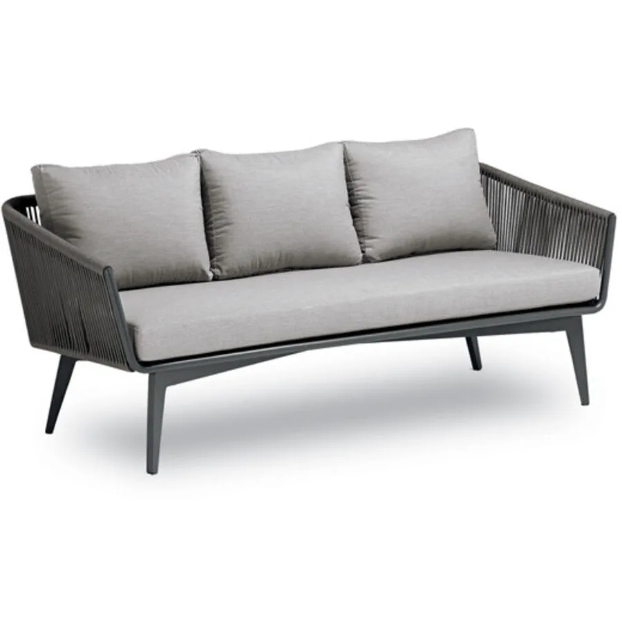 Gartenlounge Rioy Anthrazit Aluminium 3 B 179 T 80 cm