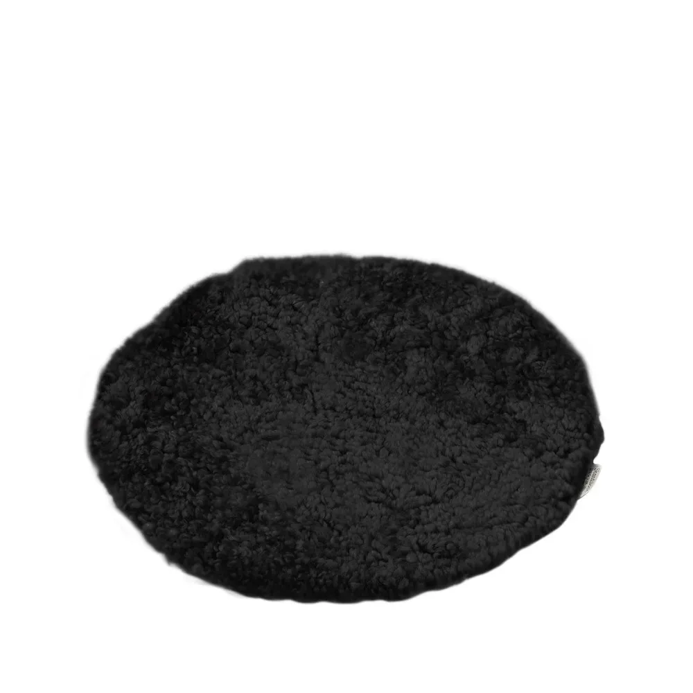 Skandilock Fårskinnsdyna Ø33 cm svart