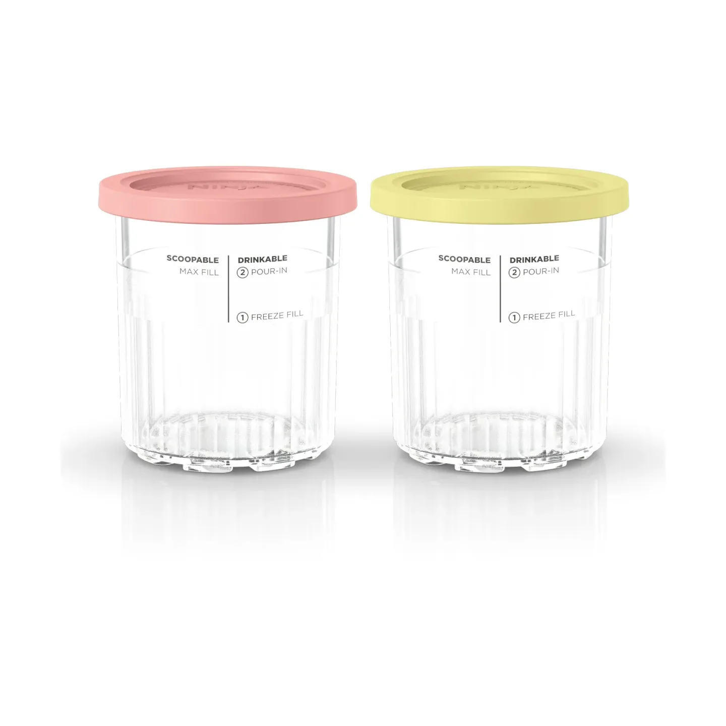 Ninja Ninja CREAMi 2 zusätzliche Becher 709 ml für NC501EU Rosa/Gelb